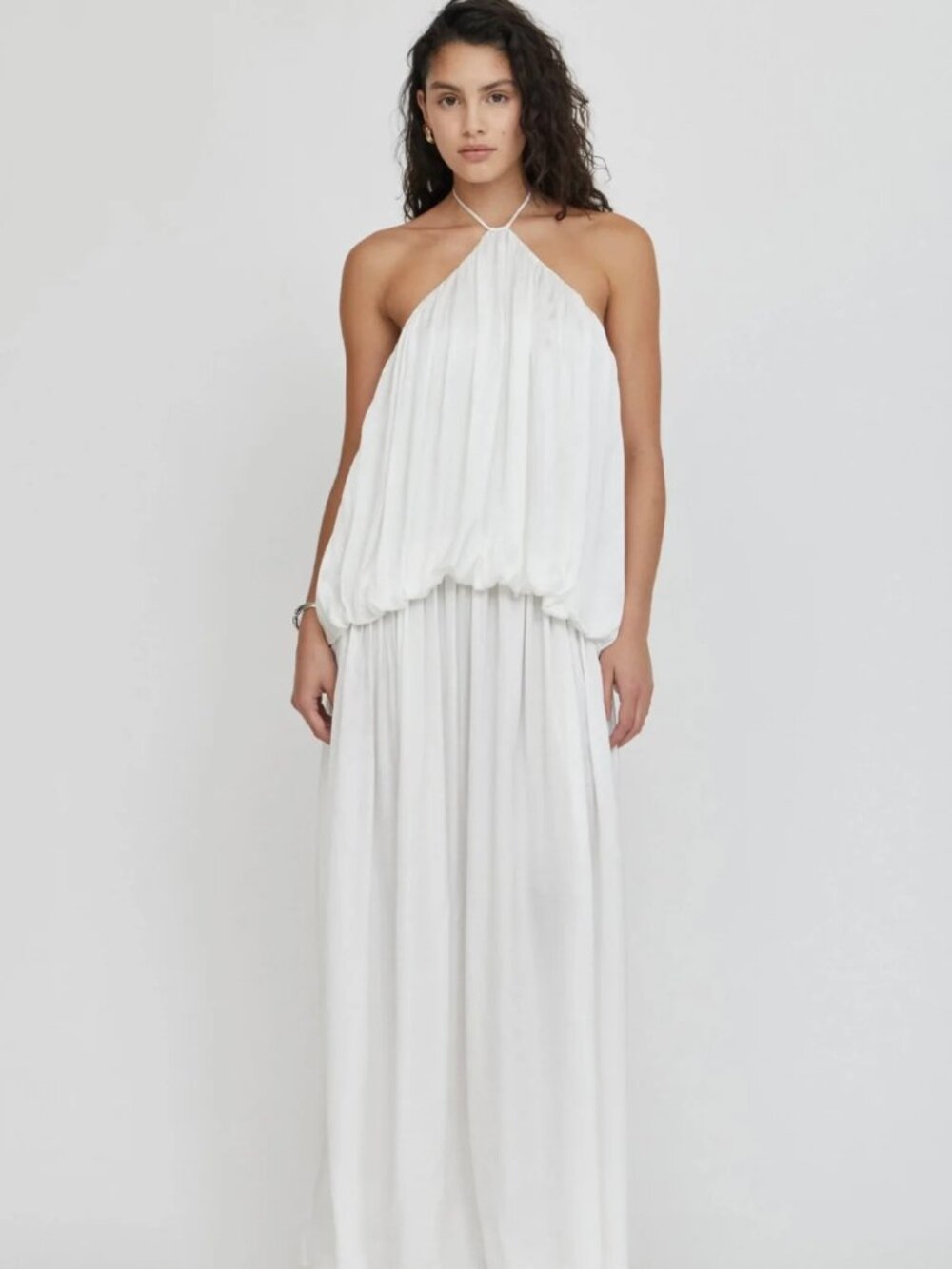 THIRD FORM Dreamt Halter Maxi Dress in Cloud